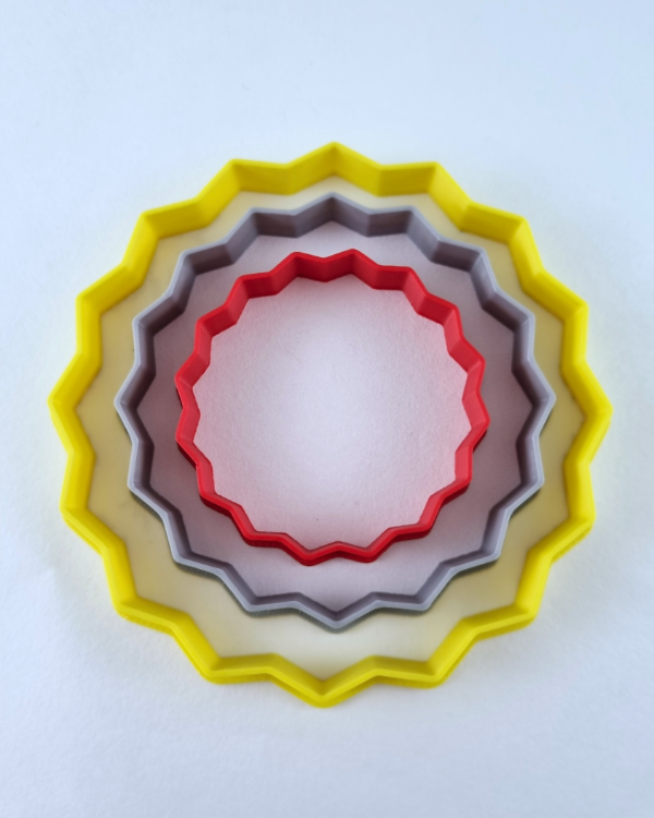 Producto - Set x3 Cortantes Estrellados de 16 Puntas