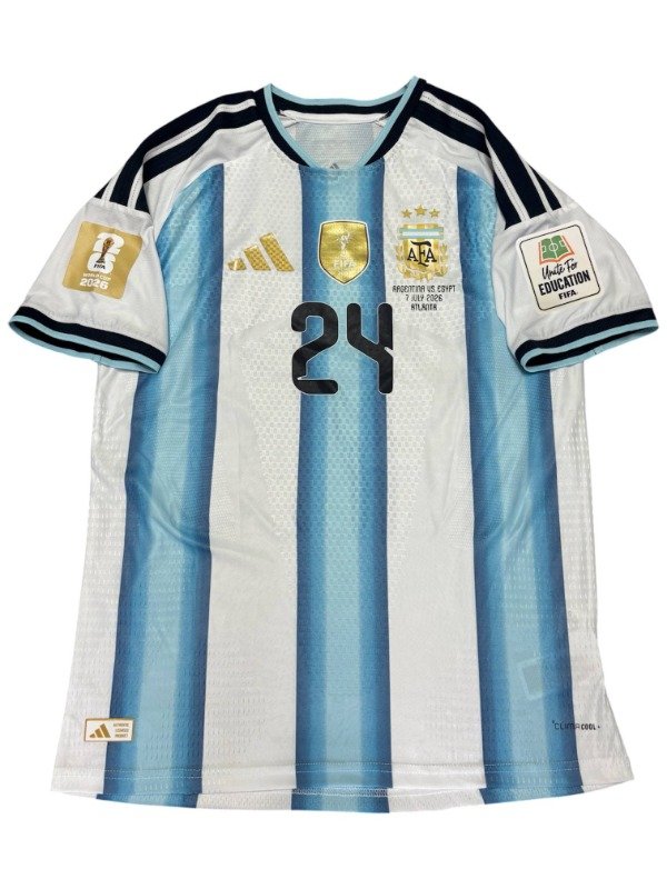 Producto - Argentina Local 2026 Version Jugador - 24 Enzo Fernandez Matchday vs Egipto - 1