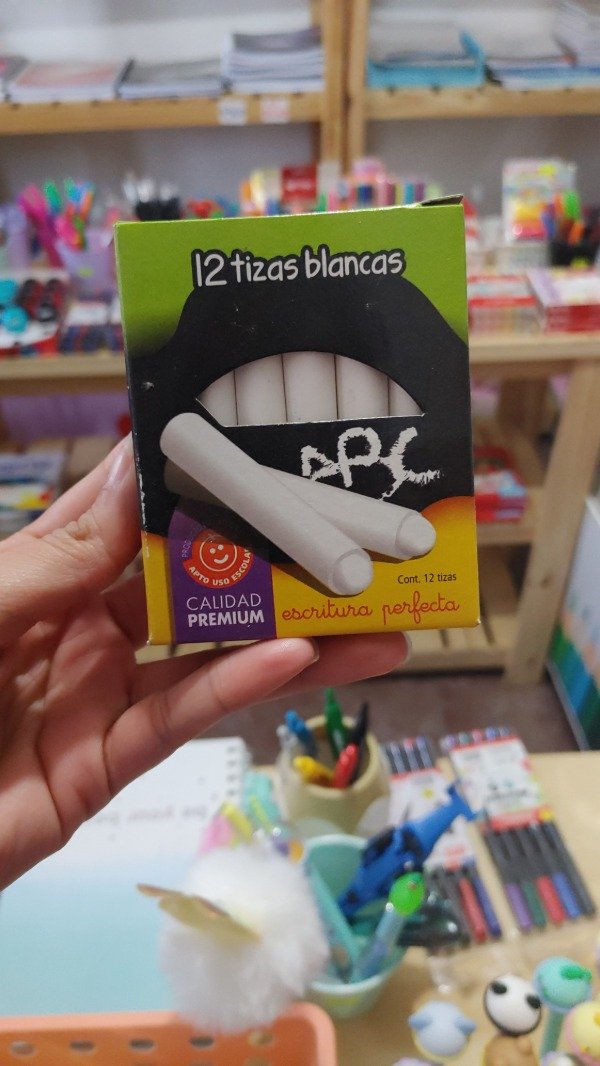 Producto - Tiza PlayColor Blanca x 12 Uni.