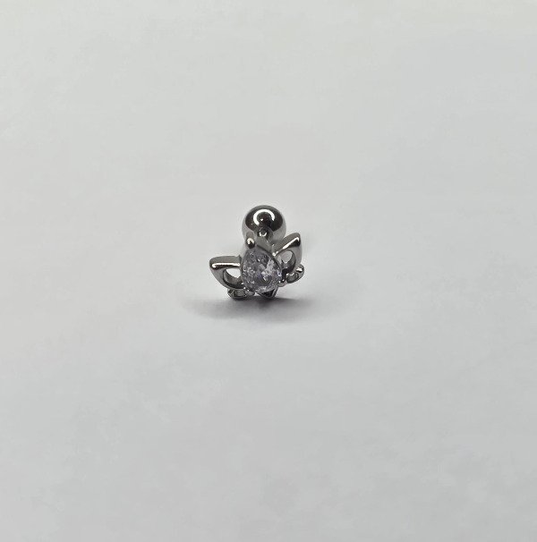 Producto - Barbell flor de loto strass