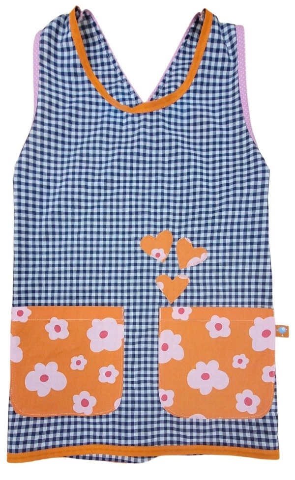 Producto - Flower pop naranja cuadrillé