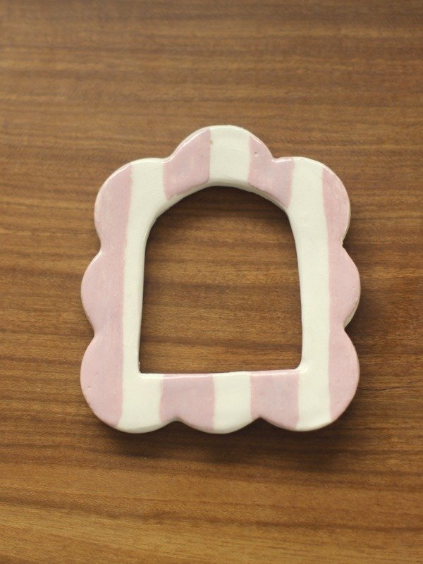 Producto - Imán de cerámica Rayado Rosa