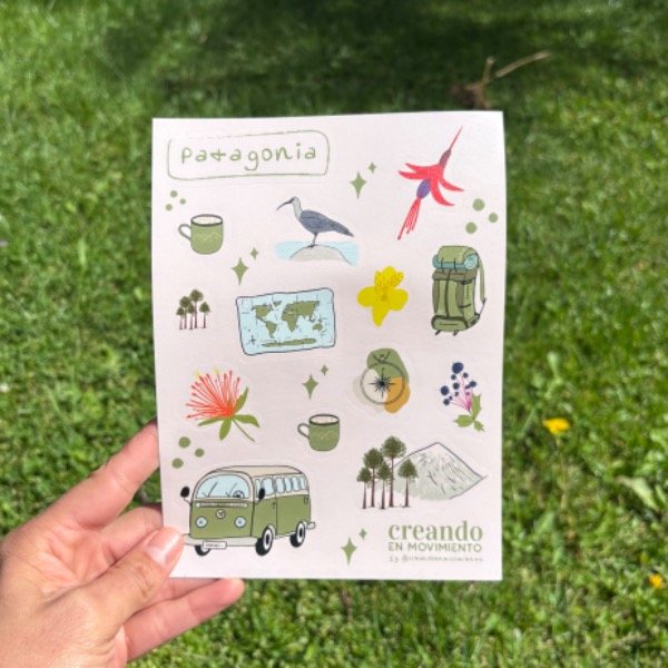 Producto - Plancha stickers - A5 Patagonia