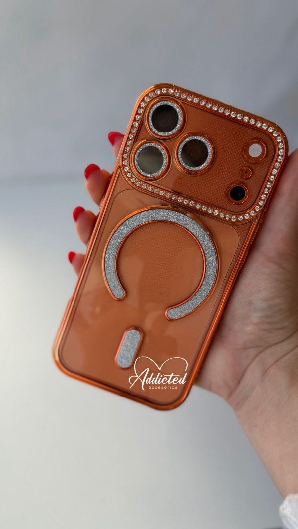 Producto - Case Magsafe brillo naranja