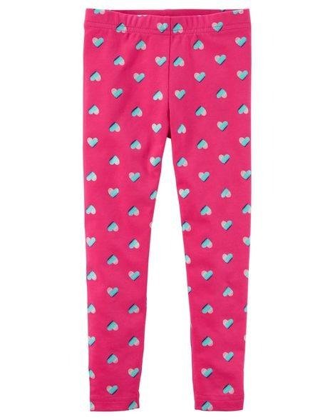 Producto - Calza Fucsia Corazones Celestes
