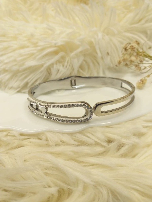 Producto - Esclava Strass Acero Cierre Italiano