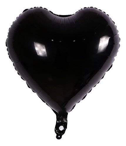 Producto - Globo corazón metalizado 18" (45cm) color negro x10un