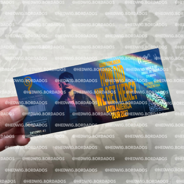 Producto - Entradas de recuerdo 14x6 HOLOGRAFICAS - HDWGH LOUIS TOMLINSON #1