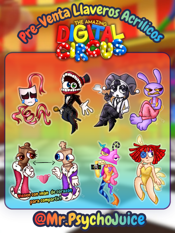 Producto - PRE-VENTA llaveros digital circus