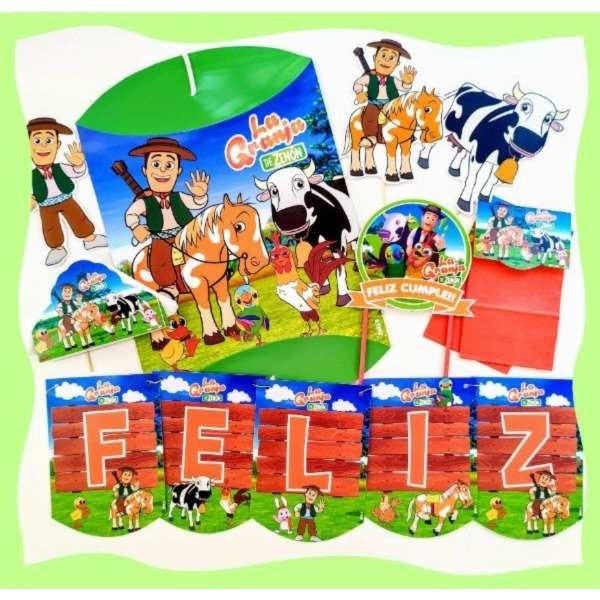 Producto - Banderín Feliz Cumple Granja de Zenón