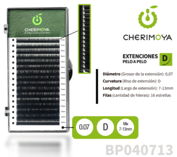 Producto - Extensión de pestañas pelo por pelo 0.07D MIX