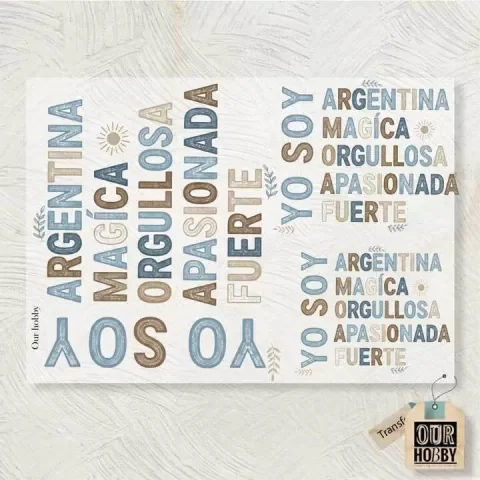 Producto - Lámina DTF TEXTIL Colección Orgullo Argentino OH - 325