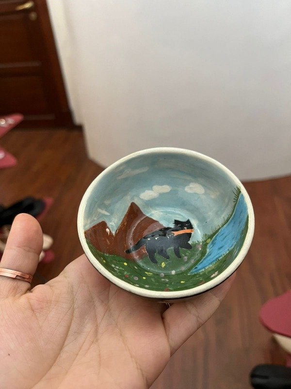 Producto - cuenco chico gato con montaña