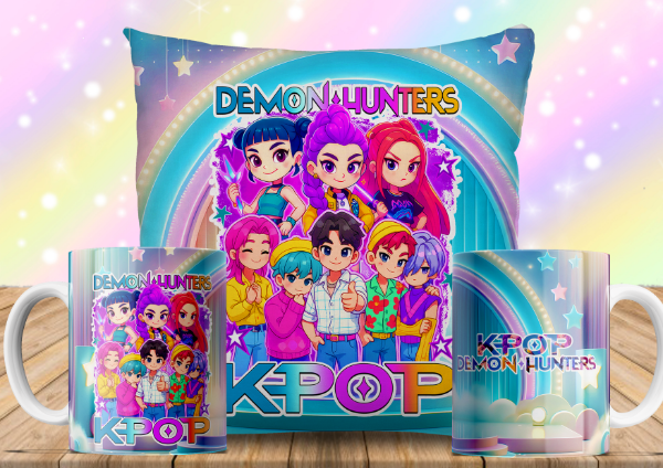 Producto - TAZAS Y ALMOHADONES LAS GUERRERAS K-POP DEMON HUNTERS III