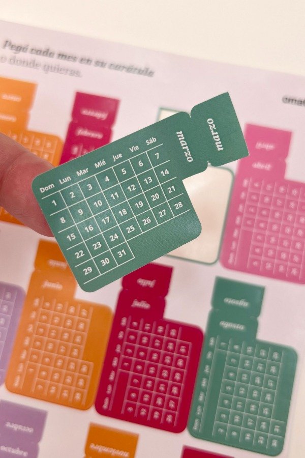 Producto - Stickers calendario 2026 - para sistema de discos