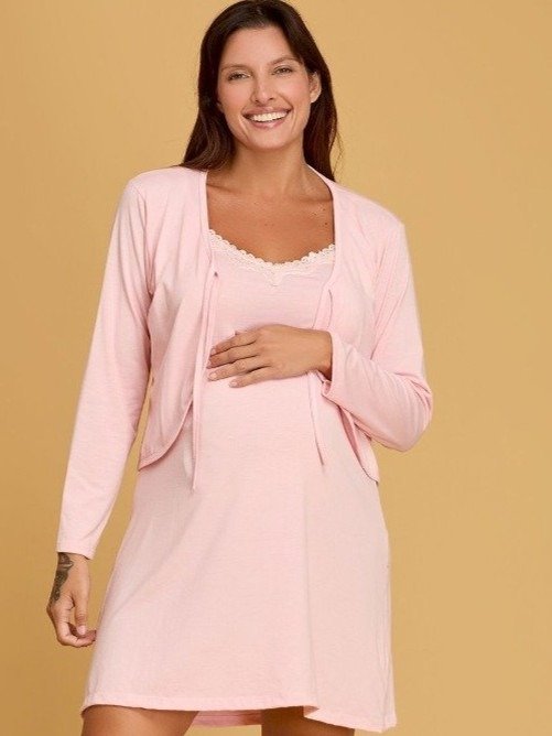 Producto - Camison + Bata Maternal Florencia (M al XL)