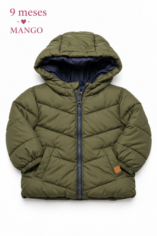 Producto - Campera de abrigo verde seco mango 9 Meses - 0