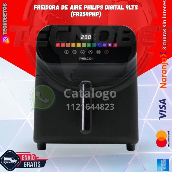 Producto - FREIDORA DE AIRE PHILCO DIGITAL 9LTS, 12 PROGRAMAS