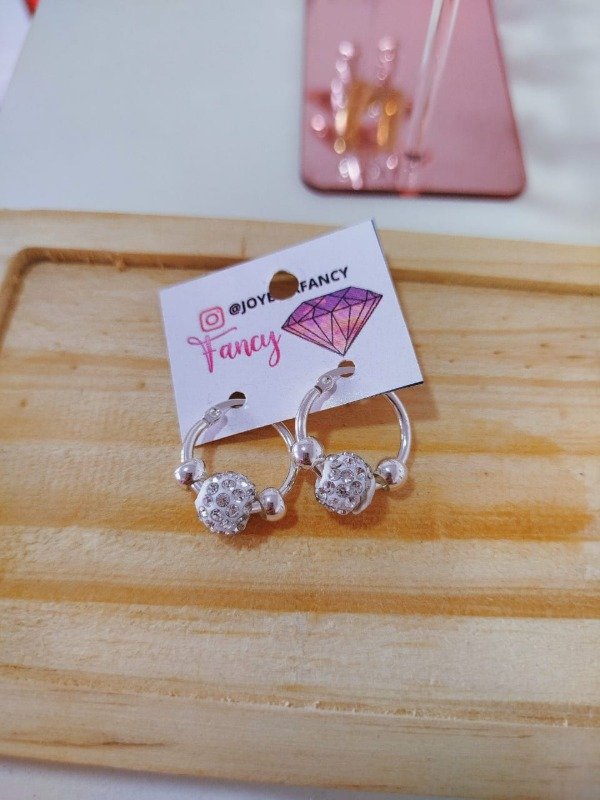 Producto - Argollas bola de fuego acero blanco