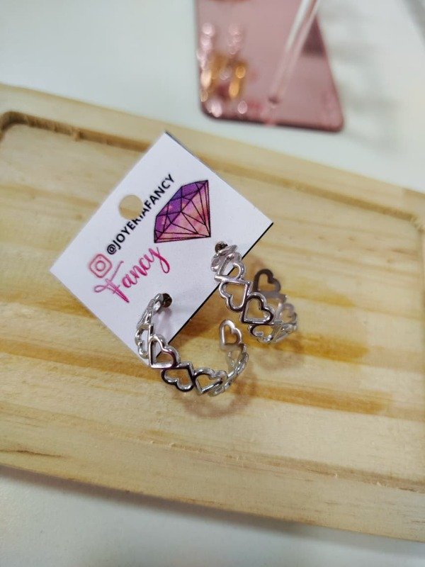 Producto - Argollas textura corazon