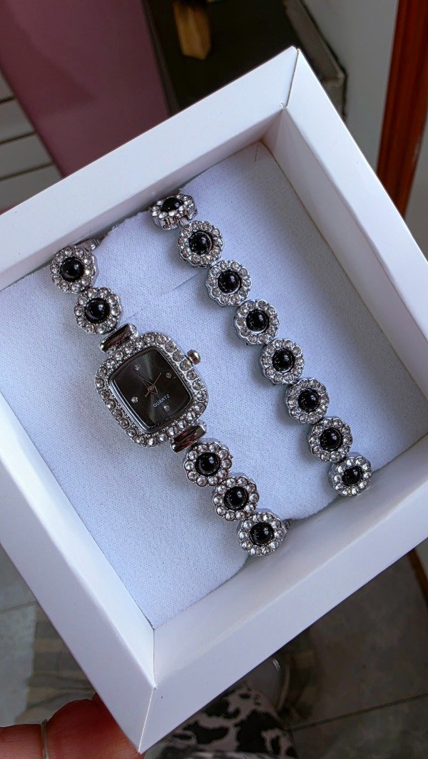 Producto - Conjunto reloj pulsera negra - 1