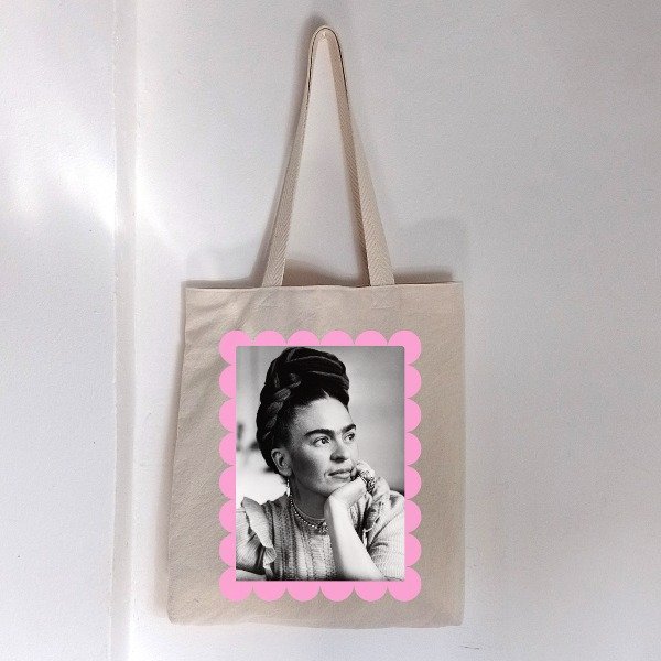 Producto - TOTE BAG - FRIDA BLANCO Y NEGRO