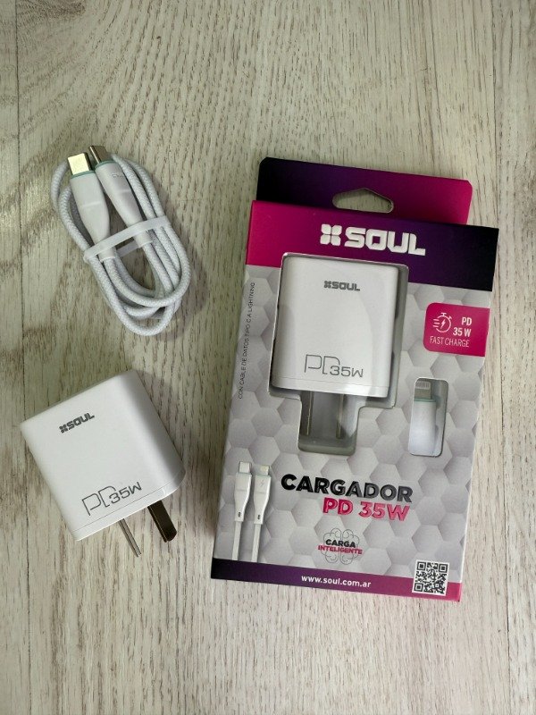 Producto - CARGADOR SOUL FAST PD QC 35W - TIPO C A TIPO C