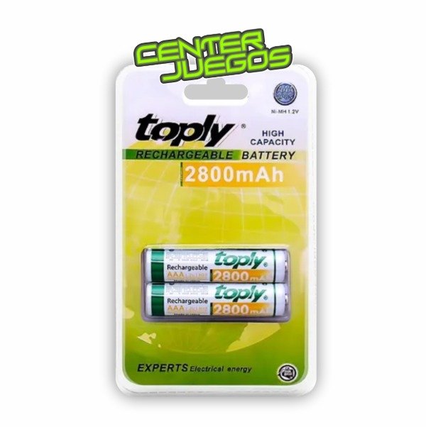 Producto - PILAS RECARGABLE BLISTER X 2 AAA TOPLY 2800 MAH