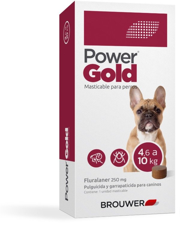 Producto - COMPRIMIDO ANTI PULGAS Y GARRAPATAS POWER GOLD 3 MESES 4,5 A 10KG - 0
