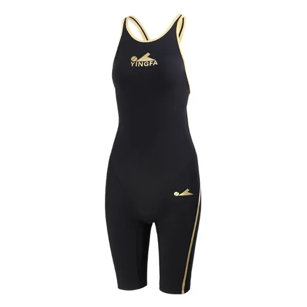 Producto - Traje de Baño de Competición Goldswim Negro Niña/Mujer FINA - 5