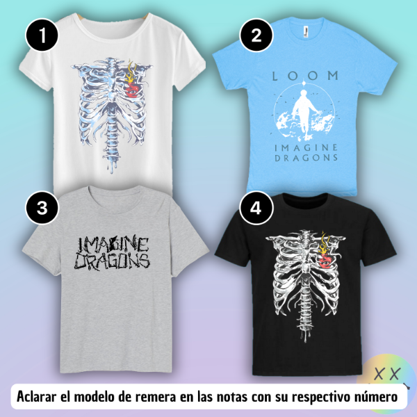 Producto - Remeras Imagine Dragons #3 (varios modelos)
