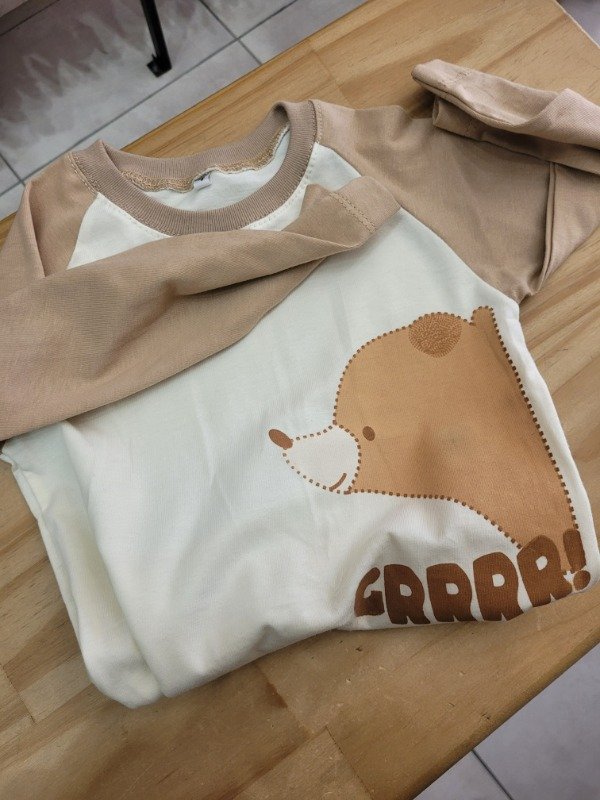Producto - CAMISETA COMBINADA OSO GRRR - transferencia 9.775 - 0