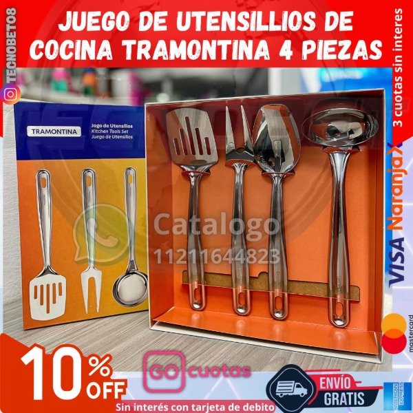 Producto - JUEGO DE UNTENSILLIOS DE COCINA TRAMONTINA 4PZS