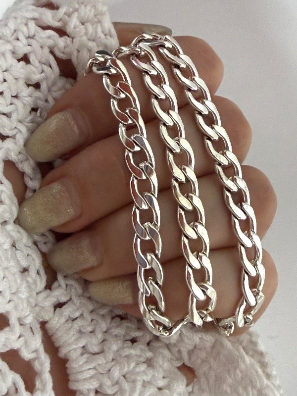 Producto - CB608 Cadena plana grosor 1.6 / 2 medidas de largo acero blanco