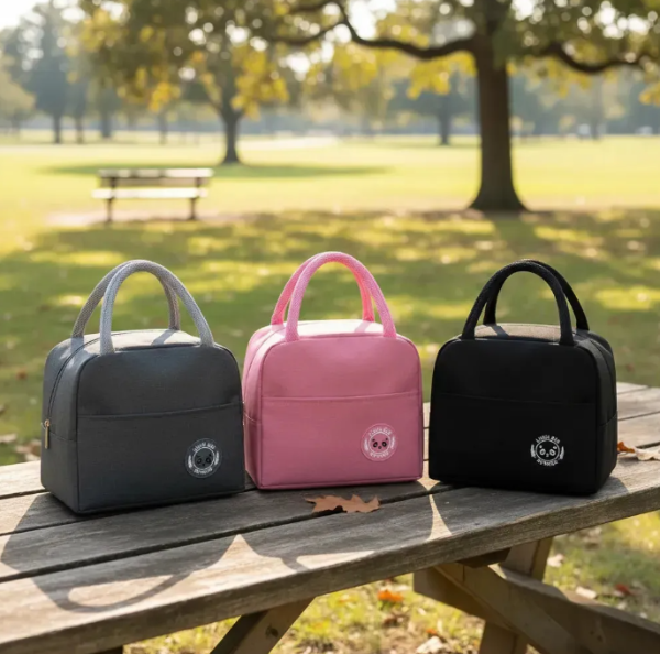 Producto - Lonchera Bolso Conservadora Porta Vianda Tela Térmica Negro