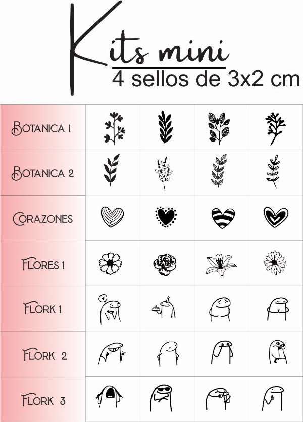 Producto - Mini Kit 4 SELLOS 3X2 CM