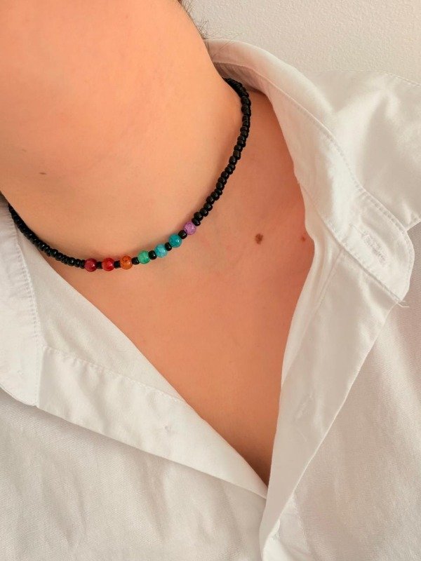 Producto - Collar Chakras espect negro - 0