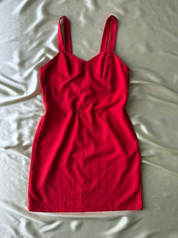 Producto - Vestido rojo de lino Amy - 0