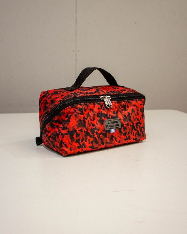 Producto - Neceser CUBO estampado camuflado rojo