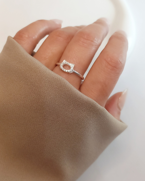 Producto - ANILLO CARITA CALADA GATITO .PLATA925