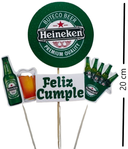 Producto - Set Toppers Cerveza Heineken x 1