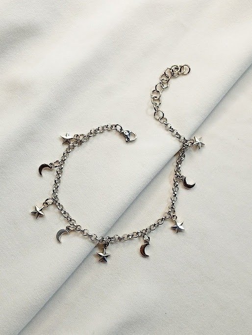 Producto - Tobillera lunas y estrellas - Acero