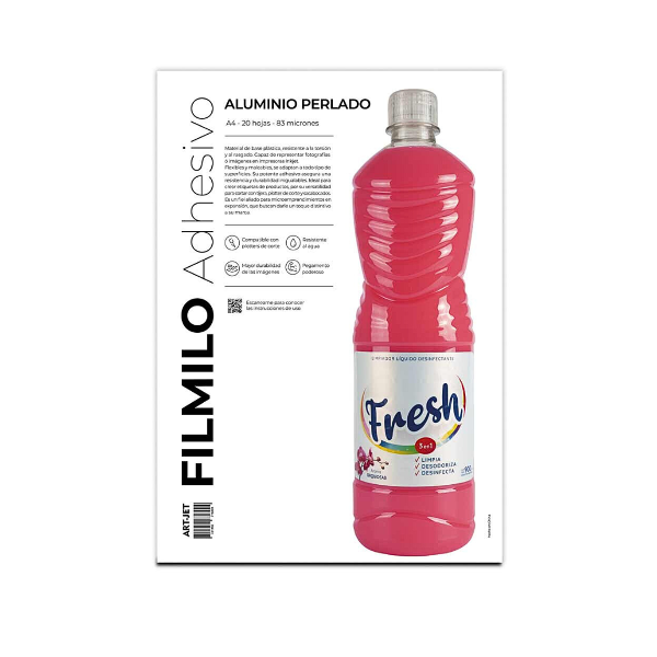 Producto - Filmilo adhesivo Art-jet Aluminio Perlado