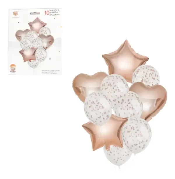 Producto - Set de globos corazon/estrella 10pcs - 4