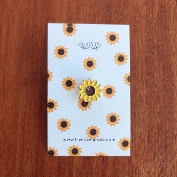 Producto - Pin Metálico ilustrado - Girasol