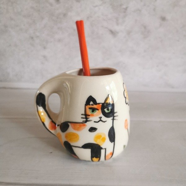 Producto - Mate + bombilla Gata Carey