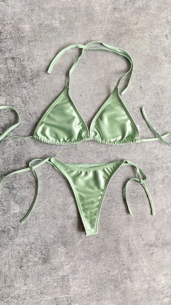 Producto - Bikini Satén verde aqua