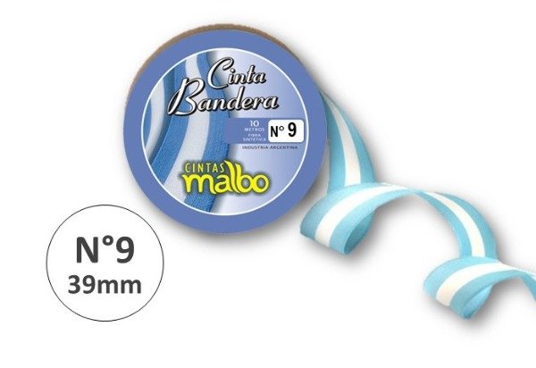 Producto - CINTA/BANDERA ARGENTINA Nro 9 39mm x10m.