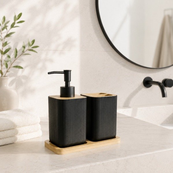 Producto - Set x3 Baño Black Rayas