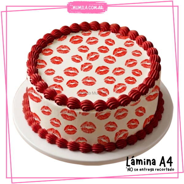 Producto - Lamina comestible besos EN STOCK
